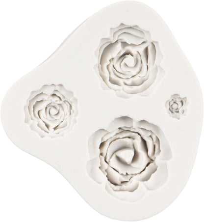 Rose Mold, Rose Flower Silicone Fondant Cake Molds for Cupcake Topper, Cake Decoration, Chocolate Candy