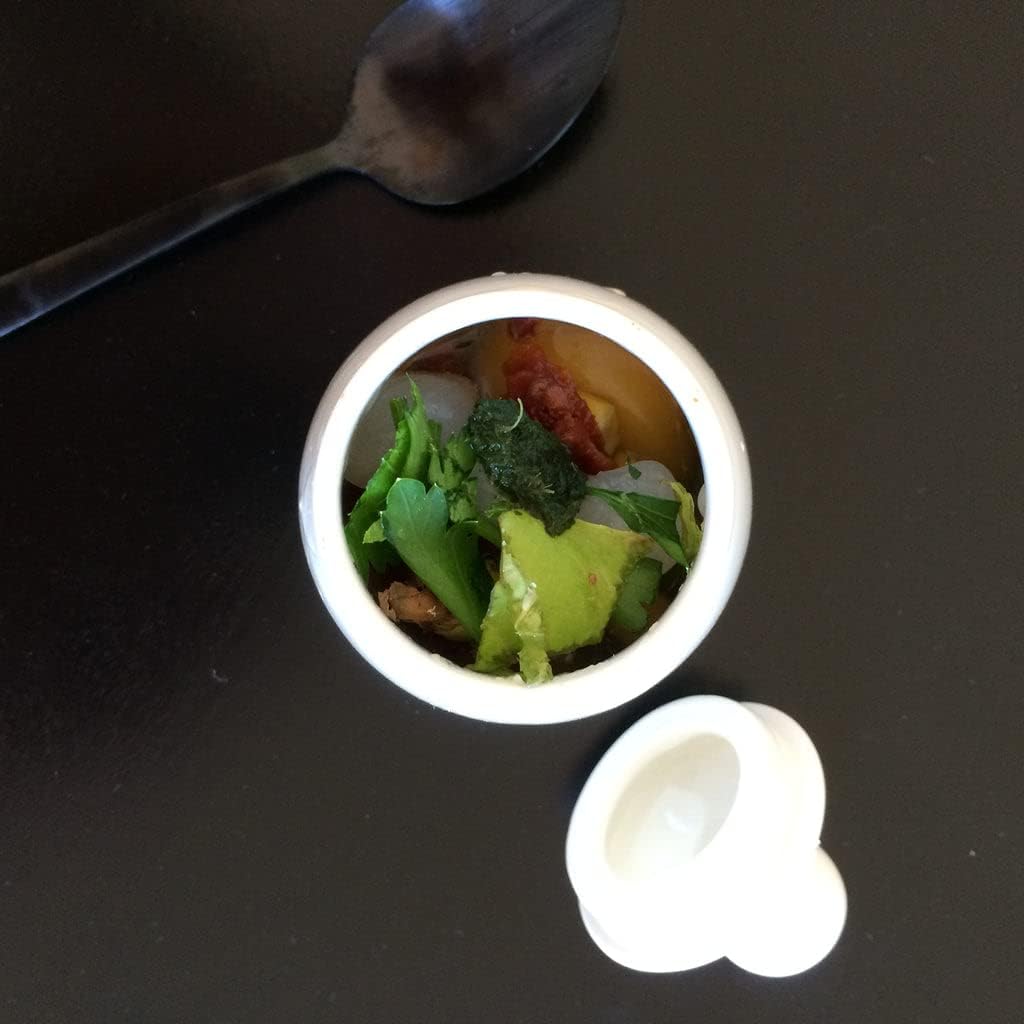 AggCoddler - Porcelain & Silicone Egg Cooker for Microwave - Easily Cook Eggs with Toppings & Mix-Ins, Dishwasher Safe,