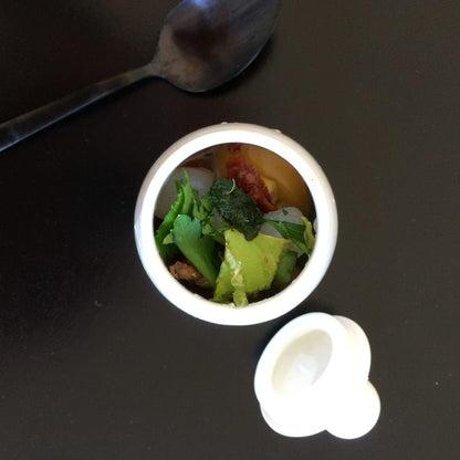 AggCoddler - Porcelain & Silicone Egg Cooker for Microwave - Easily Cook Eggs with Toppings & Mix-Ins, Dishwasher Safe,