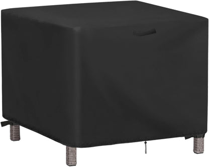 26 Inch 26 26 18 Inch Outdoor Ottoman Cover Square, Waterproof Patio Ottoman Cover, Heavy Duty Outdoor Side Table