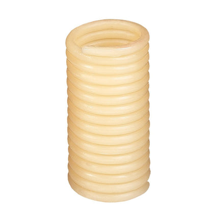 Candle by the Hour 80-Hour Candle with Glass Cylinder, Eco-friendly Natural Beeswax with Cotton Wick, Yellow