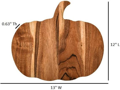 Pumpkin Bamboo Serving & Cutting Board, The Nightmare Before X-MAS Gift, 12''L x 13''W, Brown (WL-CB-016)