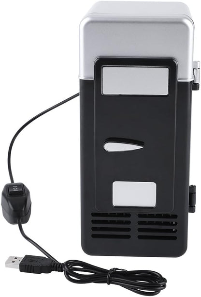 TOPINCN Mini USB Refrigerator Cooler and Heater for Beverage Drink Cans, Office Desktop, Hotel, Home, Car (Black)