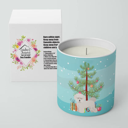 Caroline's Treasures CK3445CDL Bichon Frise Christmas Tree 10 oz Decorative Soy Candle Nature Soy Wax Essential Oil Home Decor Ideal for Bedroom Kitchen Bath Office Gift, 10 oz