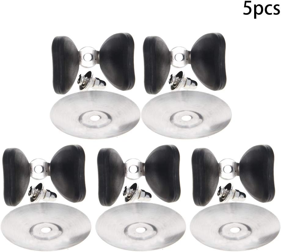 MroMax Universal Pot Lid Cover Knob Handle, Black Butterfly Replacement Knob for Kitchen Cookware, 5 Pcs