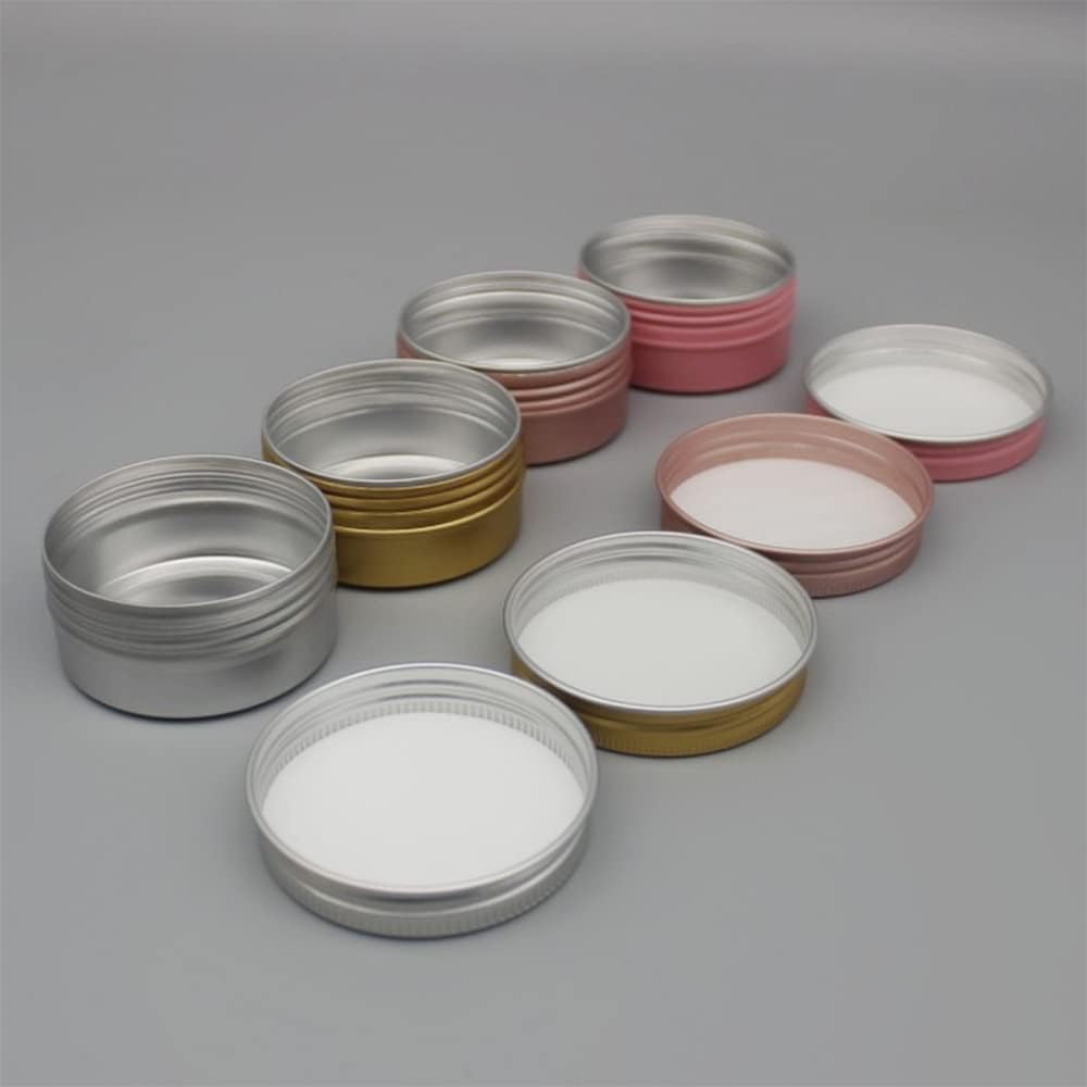 Othmro 24pcs Metal Round Tins - 0.5oz/15ml Aluminum Containers with Screw Lid for Salve, Spices, Lip Balm, Gold