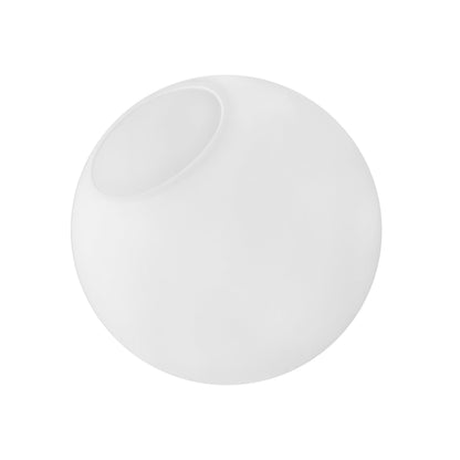 KoKo&Yukina 6 Inch Milk White Glass Globes Shade Frosted Replacement Glass Shades - 2.67" Fitter Opening - Lighting Fixture Replacement
