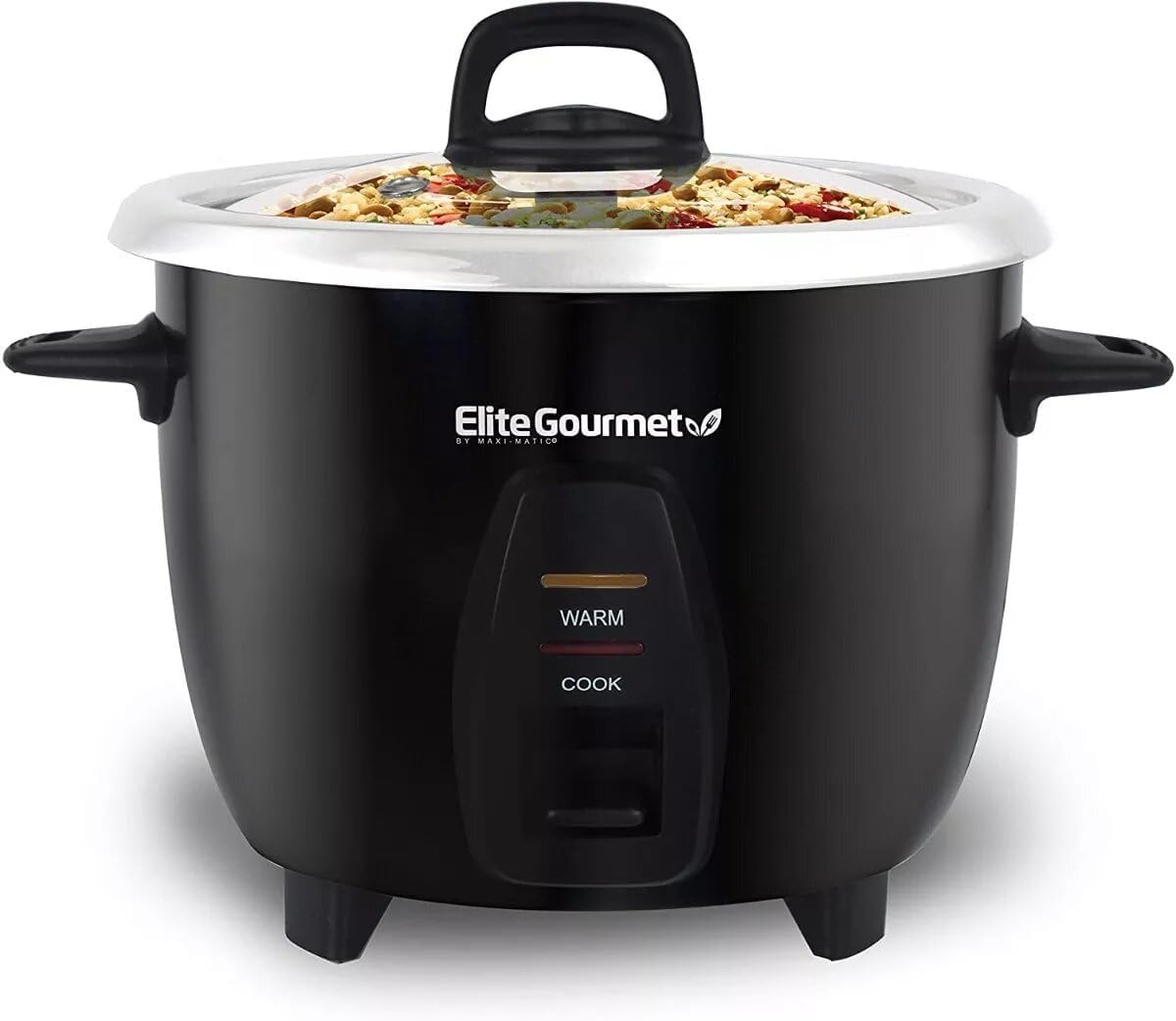 ERC2010B 10 (5 Elite Gourmet Electric Rice Cooker with Stainless Steel Inner Pot Makes Soups, Stews, Porridge's, Grains