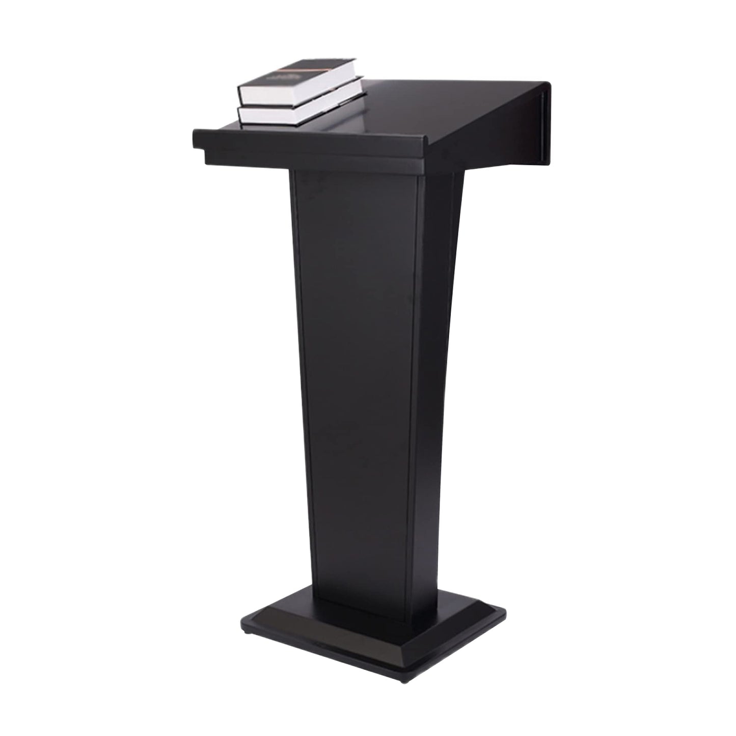 Lectern Podium Stand, Podium,Tilt Design Standing Desk Host Stage Speaking Reading Table, for Classroom Conference and Auditorium/Black/58x48x120cm