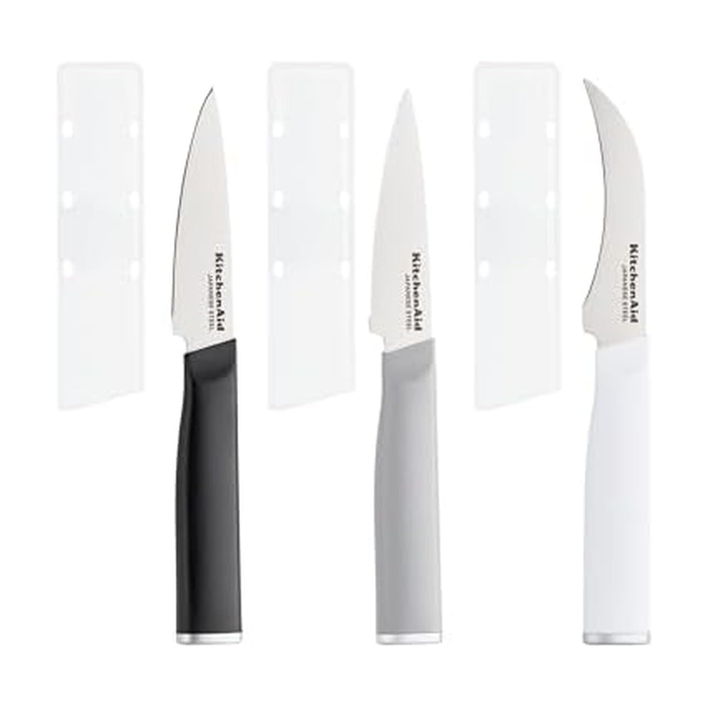 KitchenAid Paring Knife Set, Stainless Steel Kitchen Knife Set, Razor-Sharp Blades, 3 Piece, Multicolor