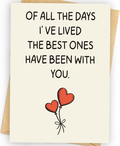 WowBefun Happy Anniversary Card & Gifts for Men, Women, Husband, Boyfriend, Wife, Girlfriend, Him, Her, Valentine Day Gifts, Card, To Husband, Wife
