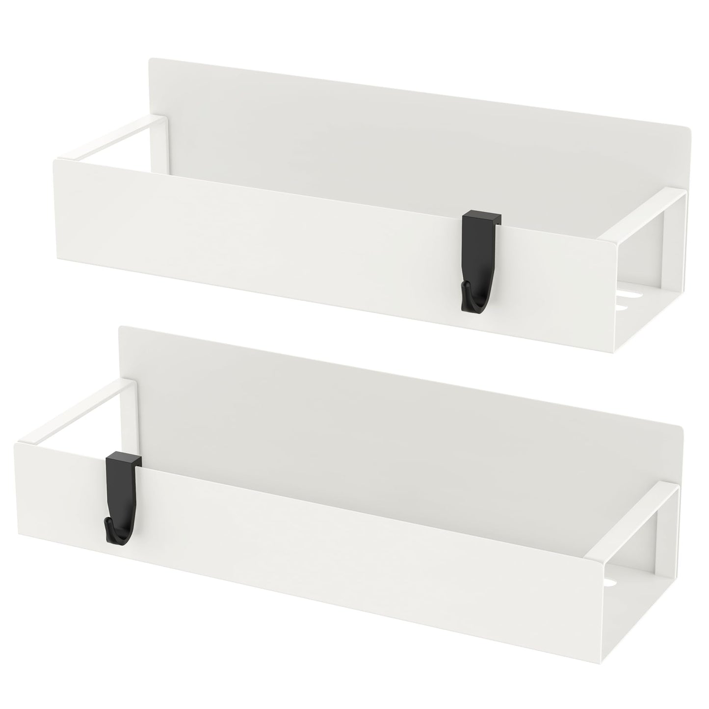 Metal 4 Pack Magnetic Spice Storage Rack Organizer for Refrigerator and Oven, Black Fridge Organizers and Storage