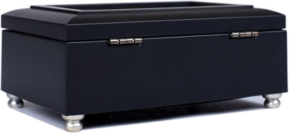 Cottage Garden Congratulations Graduate Jewelry Music Box - Matte Black Petite, Plays Wonderful World