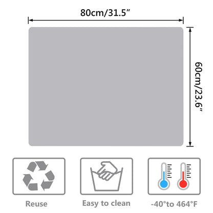 Gartful Oversize Silicone Mat for Crafts, 31.5 x 23.6 inches 1.2mm Thick Silicone Craft Pad for Jewelry Casting Resin Molds, Countertop Protector, Nonstick Placemat, Counter Table Mat, Light Grey