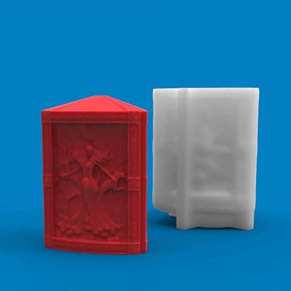 Grainrain 3D Candle Molds Pillar Silicone Soap Mold Triangle Box Handmade Craft Wax Moulds (F15-D49)