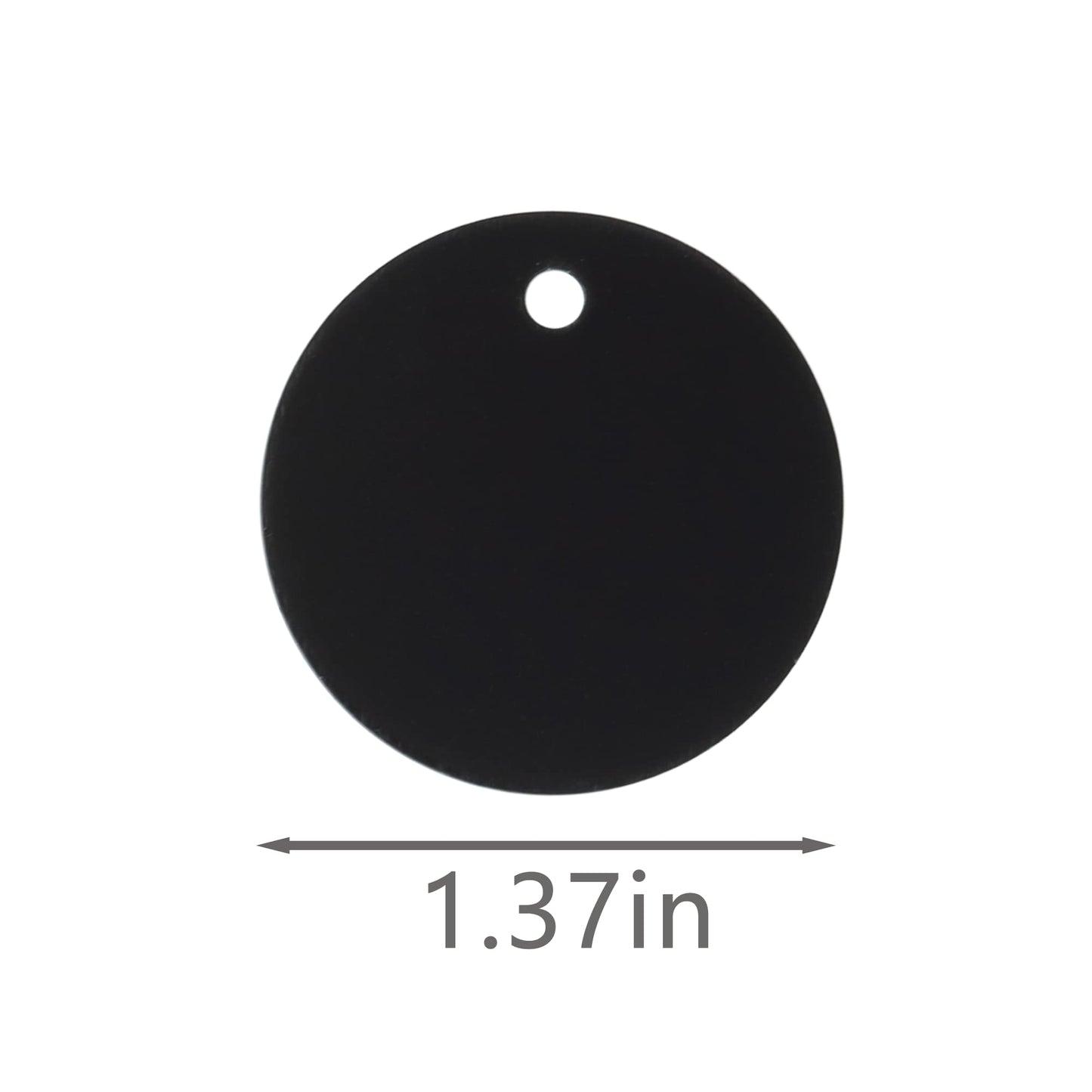 StayMax Round Aluminum Blank Tags Stamping Blanks Engraving Blanks 25 Pack (Black)