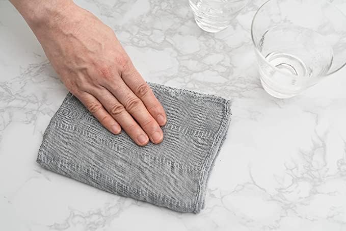 Japanese Kitchen Cloth Bincho Charcoal Blended, Layered Fine Mesh Cloth for Dish Wipe, Table Wipe, Hand Wipe