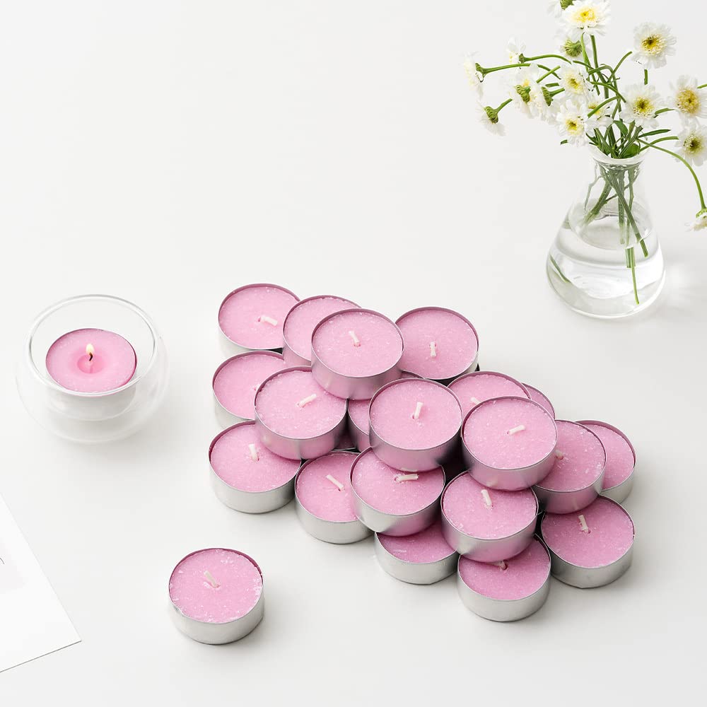 COCODOR Scented Tealight Candles/Winter Jasmine / 25 Pack / 4-5 Hour Extended Burn Time/Made in Italy, Cotton Wick, Scented Home Deco, Fragrance, Mother's Day