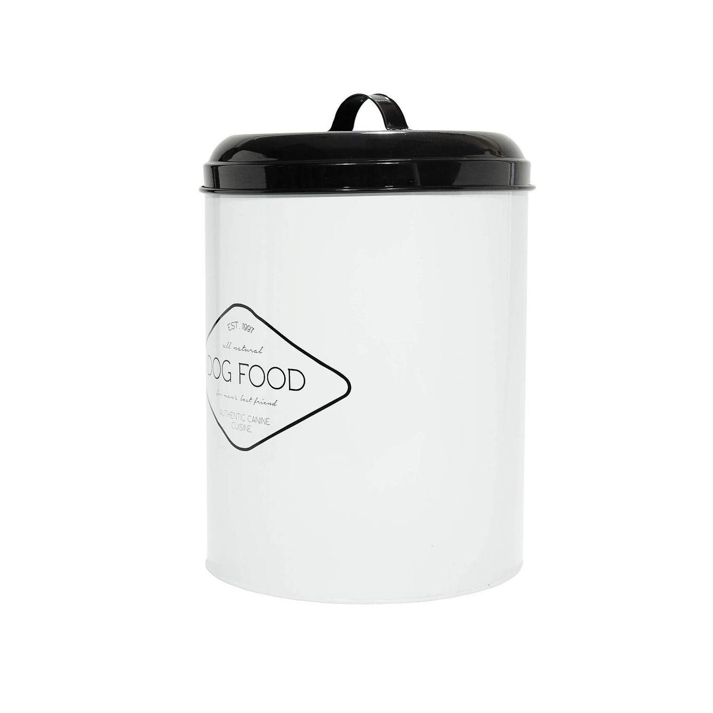Amici Pet Buster All Natural Canister, Metal Storage Container with Handle Lid & Silicone Gasket Seal, Minimal Countertop Food Bin for Pantry, Pet Treats & Kitchen Dry Goods - 272 Oz (10.5"L x 14"H)