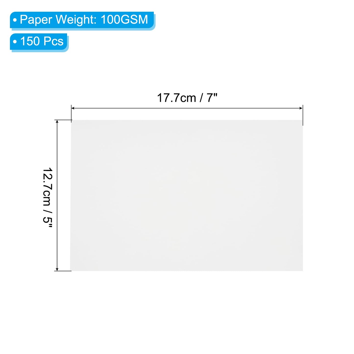 PATIKIL 150 Sheets Vellum Paper 5x7, Translucent, 100GSM for Invitations, Laser Inkjet Printing, Arts & Crafts