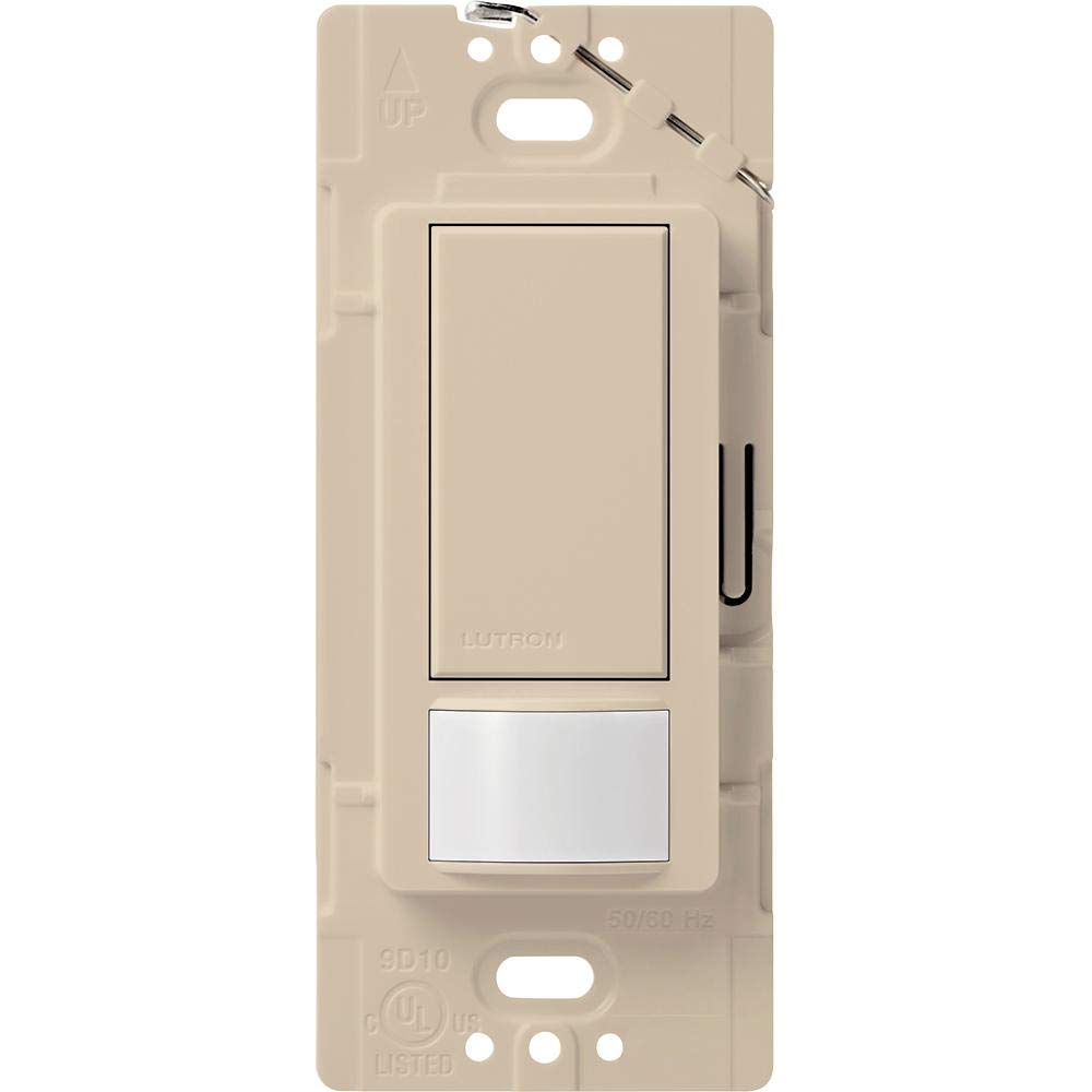 Lutron Maestro Motion Sensor Light Switch Indoor for Bathroom, Garage, Laundry Room, Any Bulbs, Occupancy Vacancy Sensor, Single-Pole, MS-OPS2-WH, White