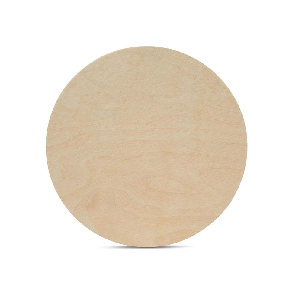 Wood Circles 10 inch 1/2 inch Thick, Unfinished Birch Plaques, Pack of 1 10 inch Wood Circle for Crafts and Blank Sign Rounds, by Woodpeckers