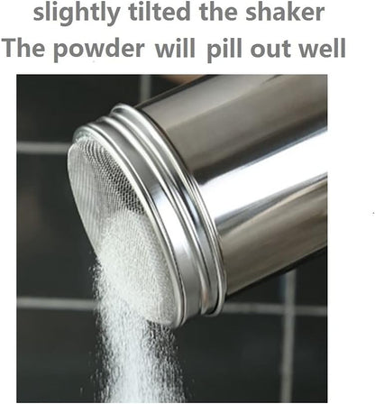 1 Pack Shaker Sifter Dispenser Duster Container, Stainless Steel for Baking Powdered Sugar, Cocoa, etc.