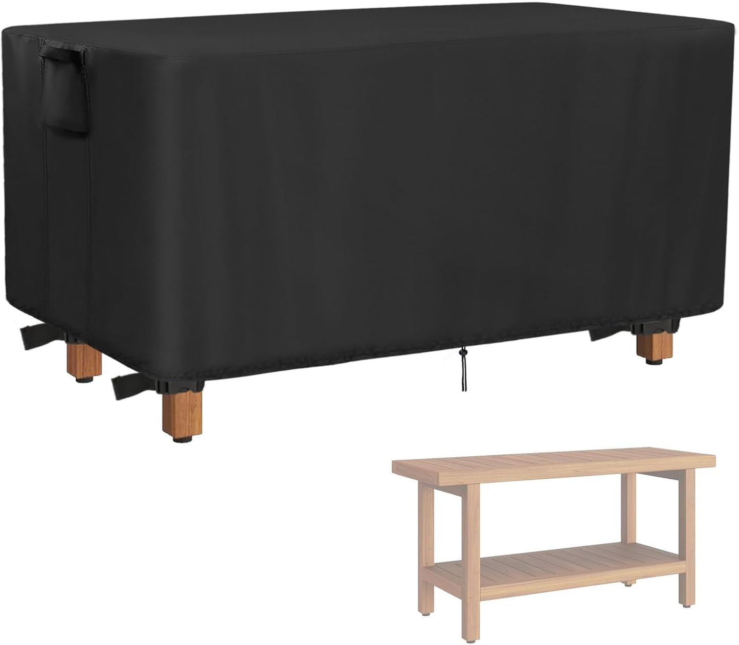 36" 36inch Black-36"L 14" 18" Outdoor Bench Cover for AquaTeak Spa Teak Shower Bench, Waterproof Teak Bench Cover