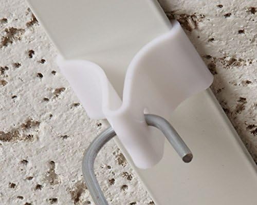 White Grid Clips with Drop Ceiling Hooks - 12 Pc Ceiling Hook Kit for Hanging Decorations