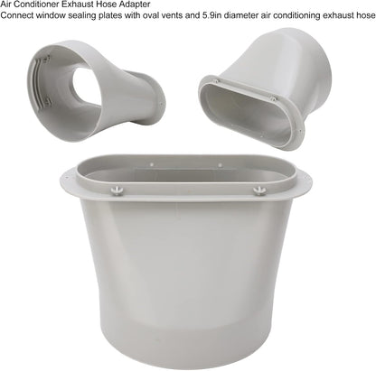 Air Conditioner Exhaust Hose Adapter, Portable Air Conditioning Window Sealing Plate for 5.9in Diameter Pipes