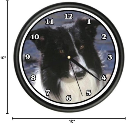 SignMission Border Collie Wall Clock - Dog Breed Gift