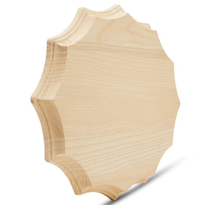 Woodpeckers Oval Wooden Plaque for Crafts - 12 Inch Beveled French Oval Unfinished Wood Craft Base - Pack of 1