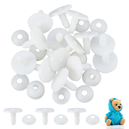 SUPERFINDINGS 16 Sets Doll Joints 40mm Safety Joints Movable Joint Plastic Joints for Amigurumi Crochet Animal Joints Body Joints with Washers Limbs and Head Joints for Soft Teddy Bear Making