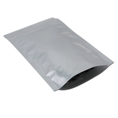 FERENLI 500 Pieces Stand Up Clear Front Resealable Aluminum Mylar Foil Plastic Packaging Bag Zipper Heat Sealable with Tear Notch Long Term Food Storage 3.9x5.9 inch