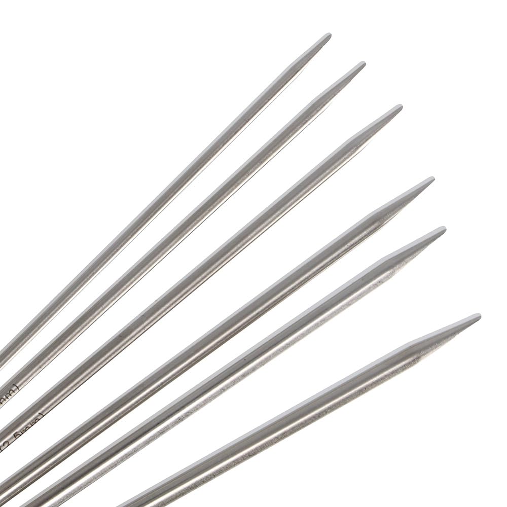 ChiaoGoo Double Point Sock Set, Stainless Steel, 6-inch (15 cm)