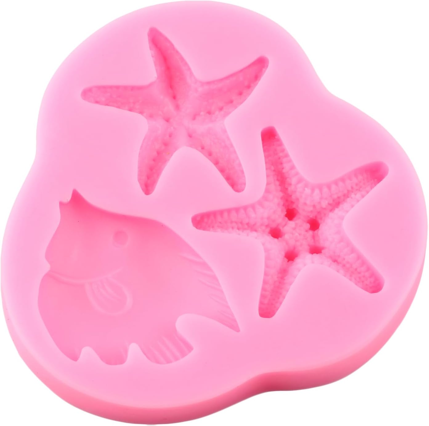 Marine Theme Silicone Mold, Starfish Fondant Molds for Cake Decoration, Cupcake Topper, Chocolate