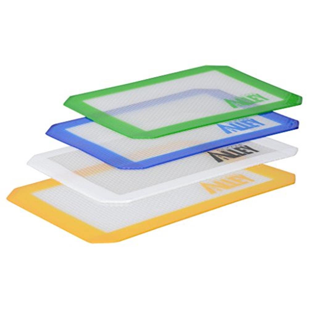 Nonstick Silicone Slick Mat Pad [4-PACK] for Wax/Art (Dabs of Hot Glue) - Small - 5 X 4 Inch
