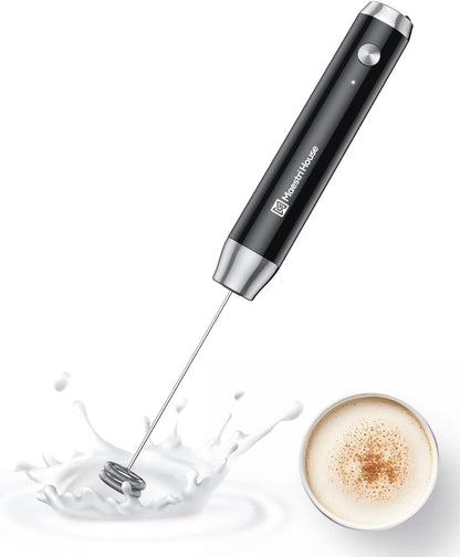 Maestri House Rechargeable Milk Frother, LunaFro NS Handheld Electric Foam Maker for Lattes, No Stand