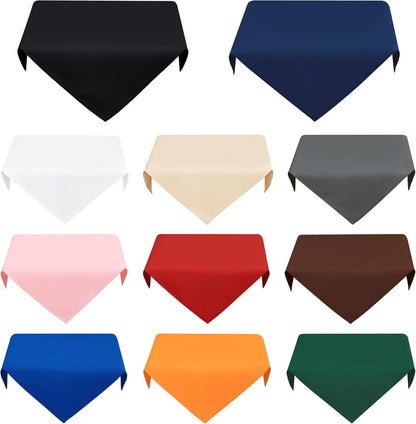 2 Pack 24X24 Inch Small Square Table Cloth Royal Blue Tablecloth Washable Polyester Solid Table Cover for Night Stand