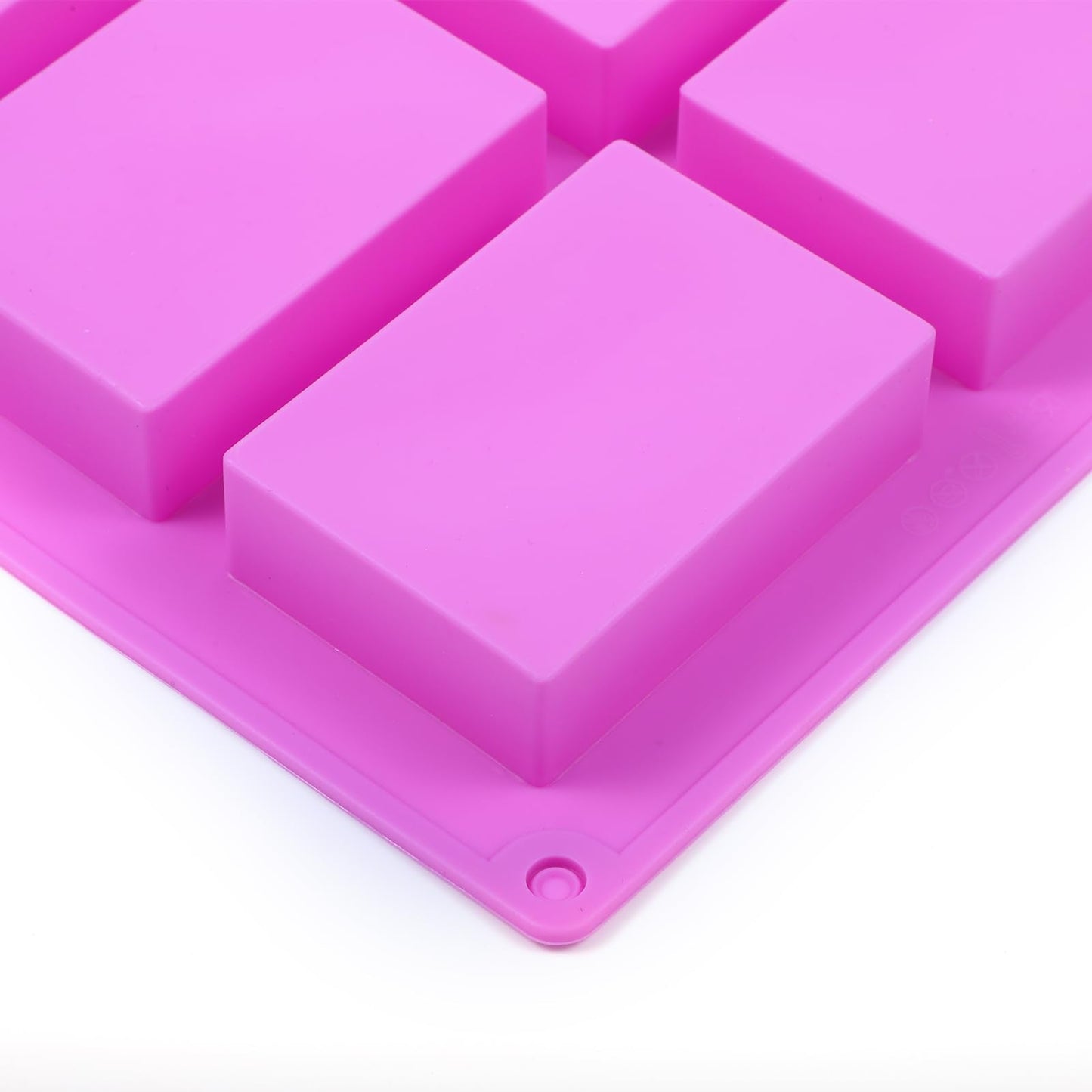 12 Packs 72 Cavity Rectangular Silicone Soap Molds, Purple Silicone Soap Making Molds Bulks, Cake Baking Molds, Soap Mold for Soap Making Handmade DIY Scented Candles Supplies Tools