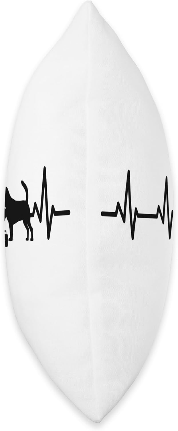 Veterinarian ECG Heartline Veterinary Assistant Pet Health Throw Pillow, 16x16, Multicolor