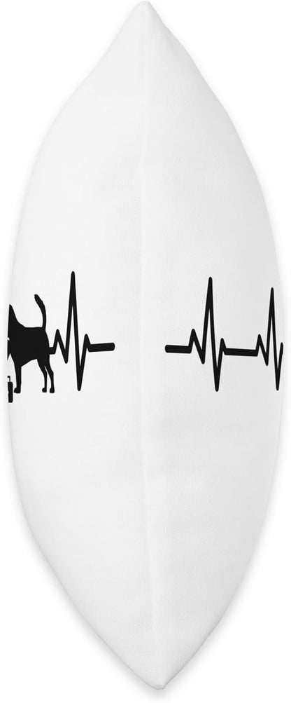 Veterinarian ECG Heartline Veterinary Assistant Pet Health Throw Pillow, 16x16, Multicolor