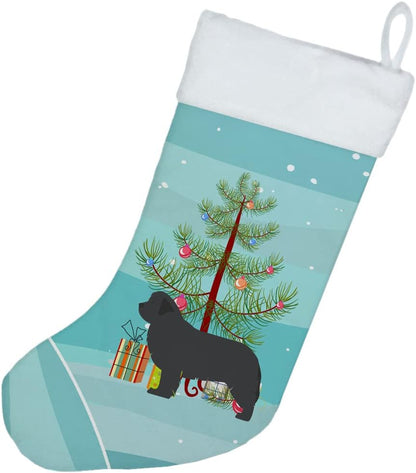Caroline's Treasures BB2982CS Newfoundland Merry Christmas Tree Stocking - Fireplace Hanging Holiday Decor