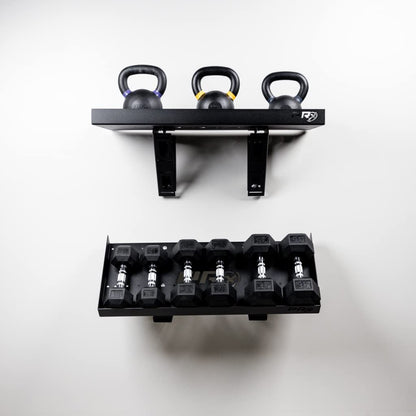 Dumbbell Storage Shelf, Wall Mounted Weight Rack Stand for Home Gym, USA Made Heavy-Duty Steel, 1,000lb Weight Capacity, Patent Pending Bundle to Save (1 Shelf)