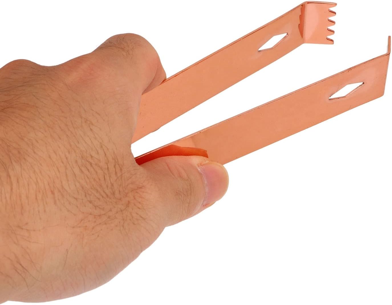 Ice Tongs for Sugar Cubes, Stainless Steel Serving Tongs for Appetizers, Kitchen Tongs for Tea Party (Copper Plating)