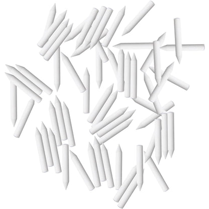NUOBESTY 60pcs Ceramic Fired Support Nails Clay Support Ceramic Pottery Kiln Nail Heat Tolerant Stilt Pins Sculpting Ceramics Tool Claeys Glass Refractory Material Tool Kit White