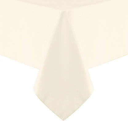 210GSM (Ivory,60 60 Inch) Obstal Rectangle Table Cloth - Heavy Duty Water Proof Microfiber Tablecloth, Decorative