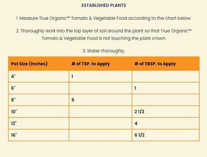 6% 12lb 210 True Organic Tomato & Vegetable Food Organic Fertilizer for Superior Harvests with Calcium Bag Covers sq.