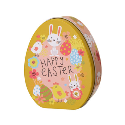 Easter Bunny Candy Metal Tin Box Cookie Storage Jar Easter Gift Box Decor for Easter Decoration Holiday Party Supplies