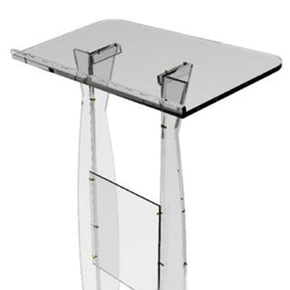 LaseVe Podium Podium Acrylic Lectern Pulpit Church Podium Banquet Stage Host Hotel Welcome Desk Auditorium Reception Desk Company Conference Table